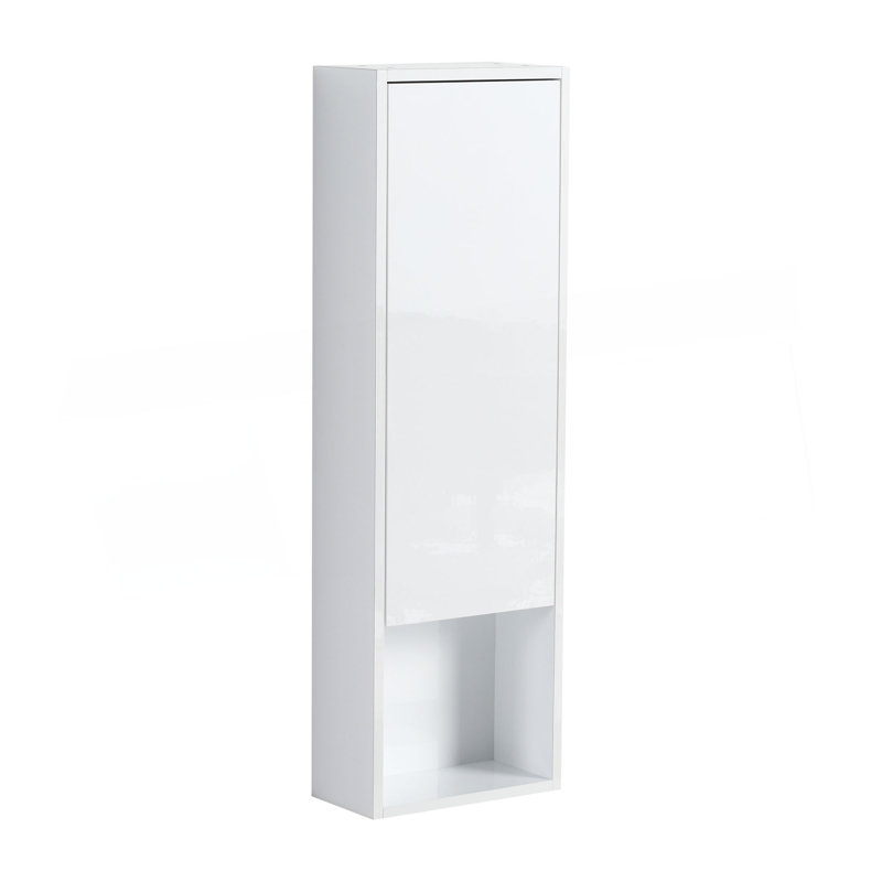 Armoire murale de salle de bain 12 po, portes à fermeture douce, conception à fixation flottante