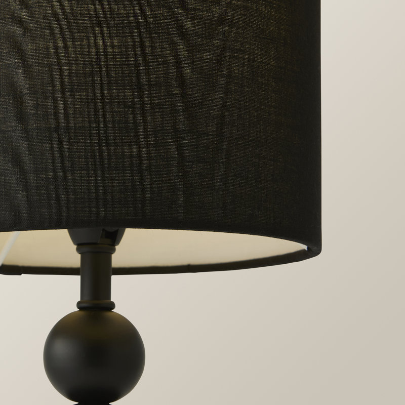 Renado Metal Table Lamp, Black, Black