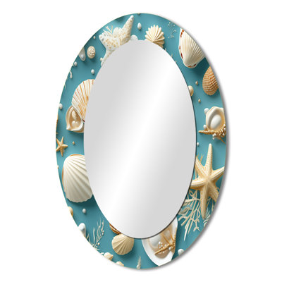 Tarres - Abstract Oval Decorative Mirror On Metal
