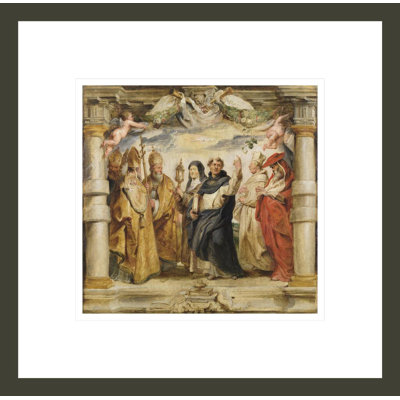 «The Defenderers of the Eucharist» par Peter Paul Rubens, impression giclée encadrée