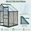 Calhoon 6 x 4ft Polycarbonate Greenhouse Walk in Slide Door Dark Green