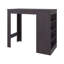 Îlot de cuisine, 4 tablettes, wengé noir