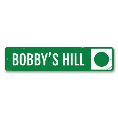 Ski Hill Circle Custom Aluminum Sign