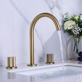 Metro Knurled Widespread 11" Bathroom Faucet + Universal Click-Clack Drain – Matt Black