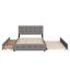 Grand lit plateforme tapissier avec 2 tiroirs et un lit gigogne-250563760
