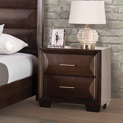 Table de chevet 2 tiroirs Brookline