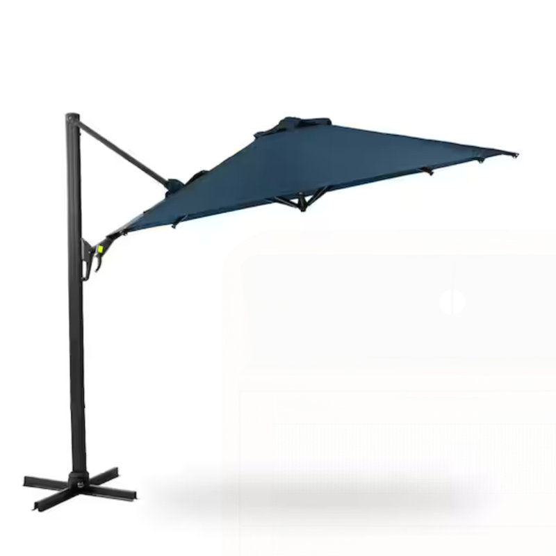 Grand parasol de patio en porte-à-faux rond 11 pi avec rotation à 360 °