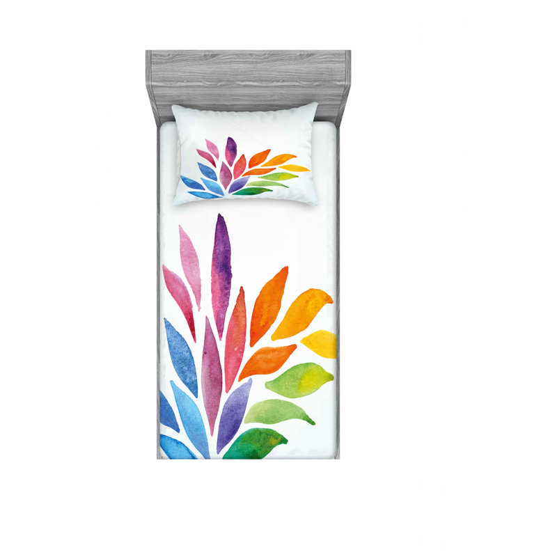 Ensemble de draps Rainbow, Ensemble de draps pour lit simple TG avec drap-hou