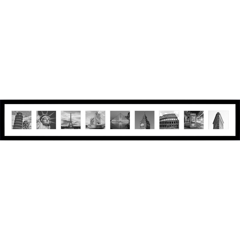 Blandinsville Wood Picture Frame with Mat, Black