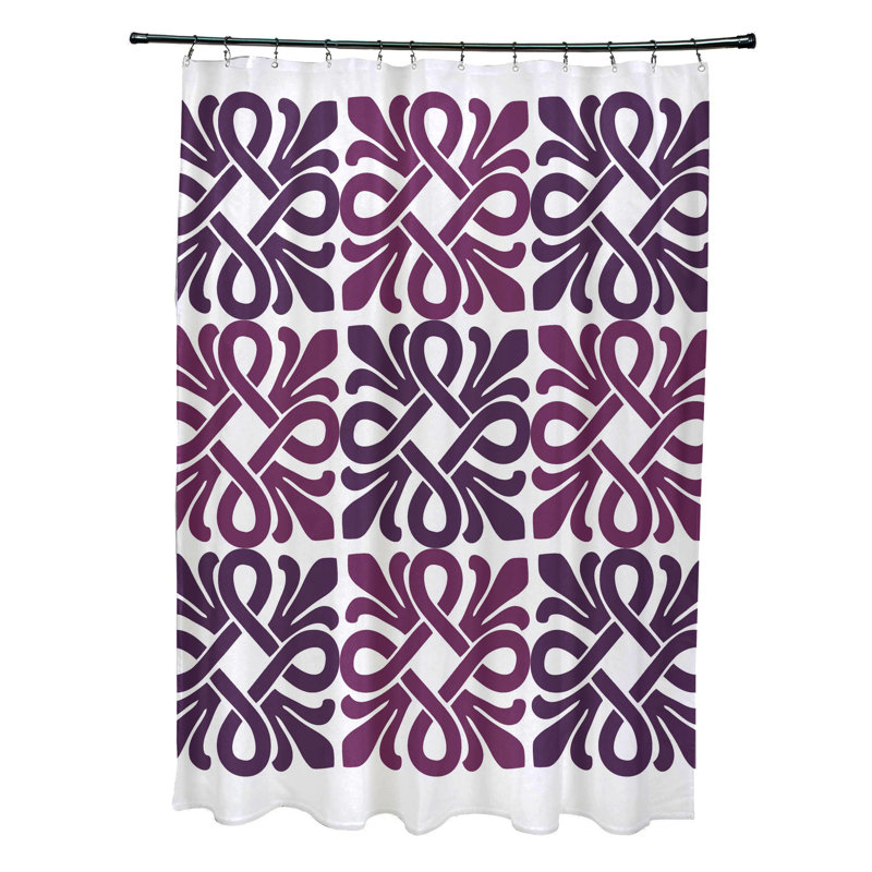 Milnor Floral Shower Curtain, Purple