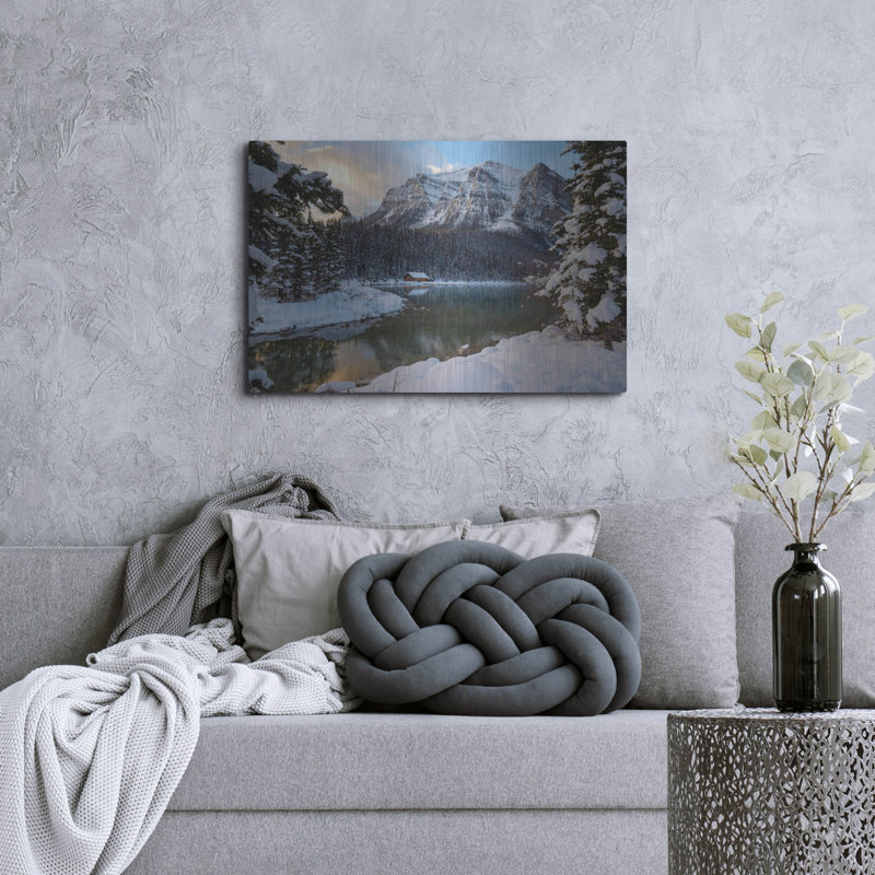  «Lake Louise 4» par Joe Reimer, art mural en métal, H 24 po x l 36 po