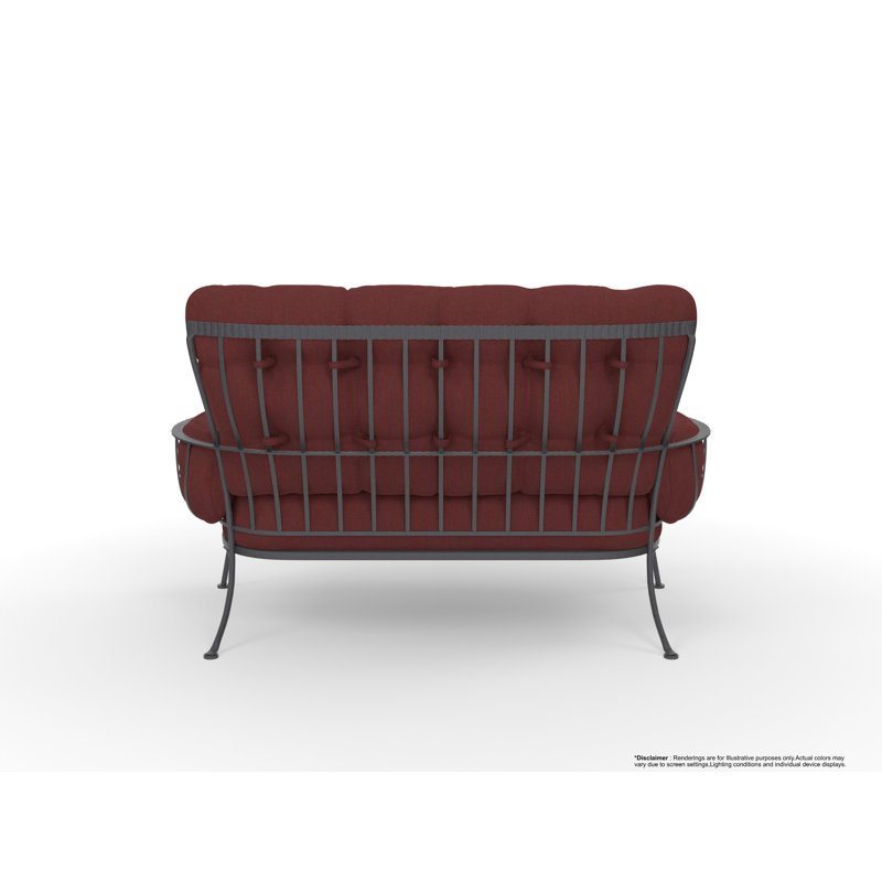 Monterra Outdoor 2 - Seat Loveseat, Trax Burgundy, Graphite