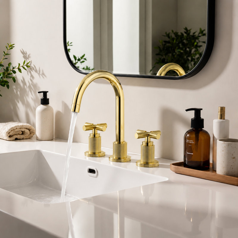 Widespread 2-Handle Bathroom Faucet, Cross Handle