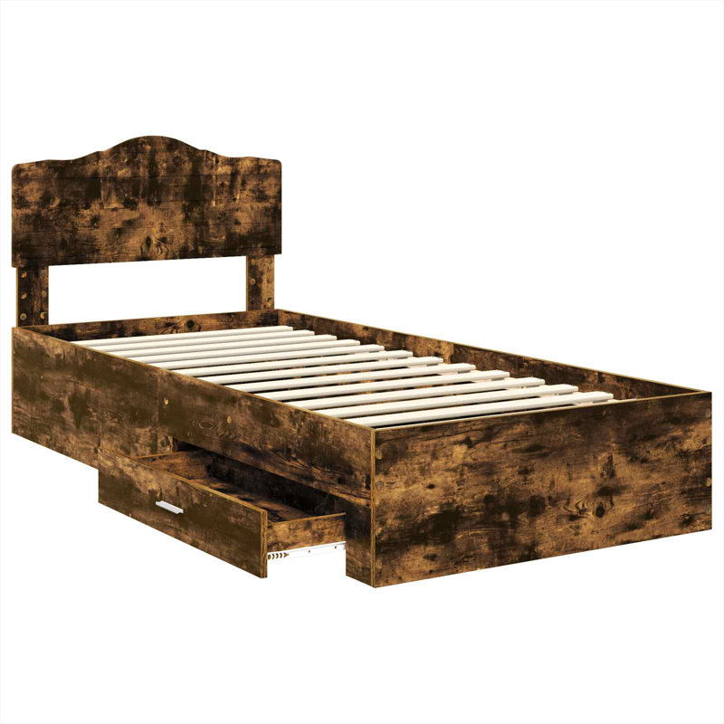 Bed, Small Single (2'6), Smoked Oak