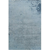 Rupec Blue Abstract Area Rug