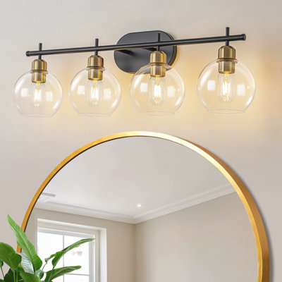 Éclairage pour meuble-lavabo à 4 lumières à intensité variable Glausen
