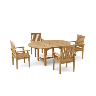 Bahama Outdoor 5 - Piece Teak Dining Set