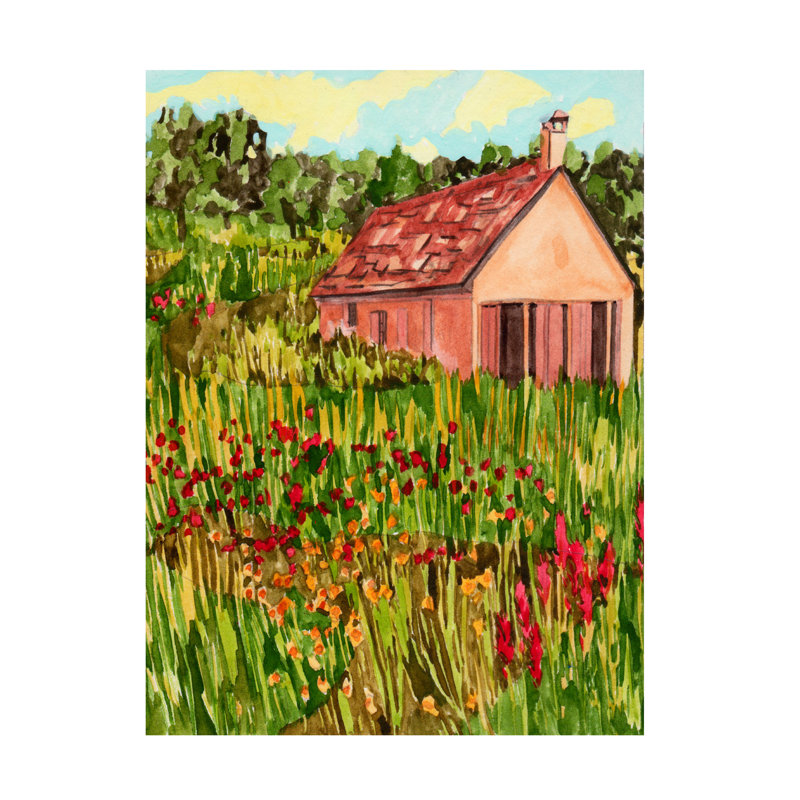 Art mural sur toile tendue - Melissa Wang «Where the wind installes I», art mural pour salon, chambre à coucher ou bureau - 35 x 47