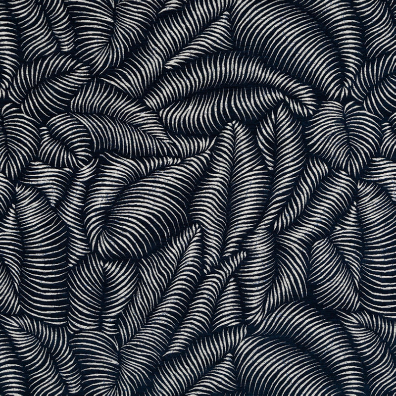 Robert Allen @Home Tropic Ferns Fabric, Lapis