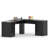 Arpan 60" L-Shaped Executive Desk with Drawers, Wood Home Office Corner Desk with Storage Cabinet-196462092