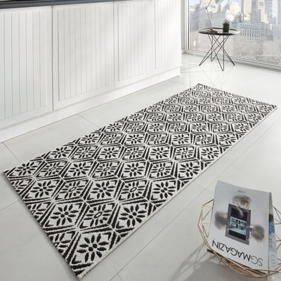 Soho Machine Woven Black/Cream Indoor Rug