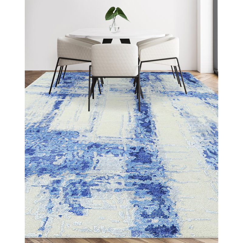 Hand Woven Wool Abstract Area Rug