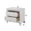 Table de chevet finition perle blanche