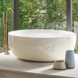 Twin Set 52.5'' L Freestanding Soaking Bathtub