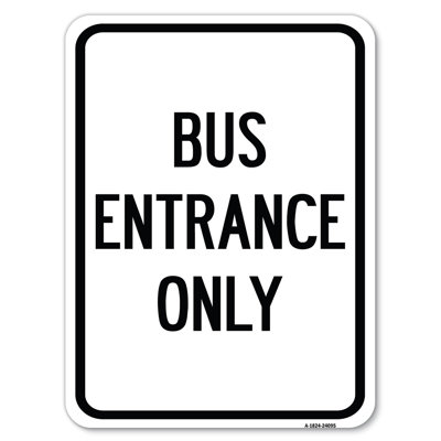 Plaque d'entrée pour bus seulement / 24095