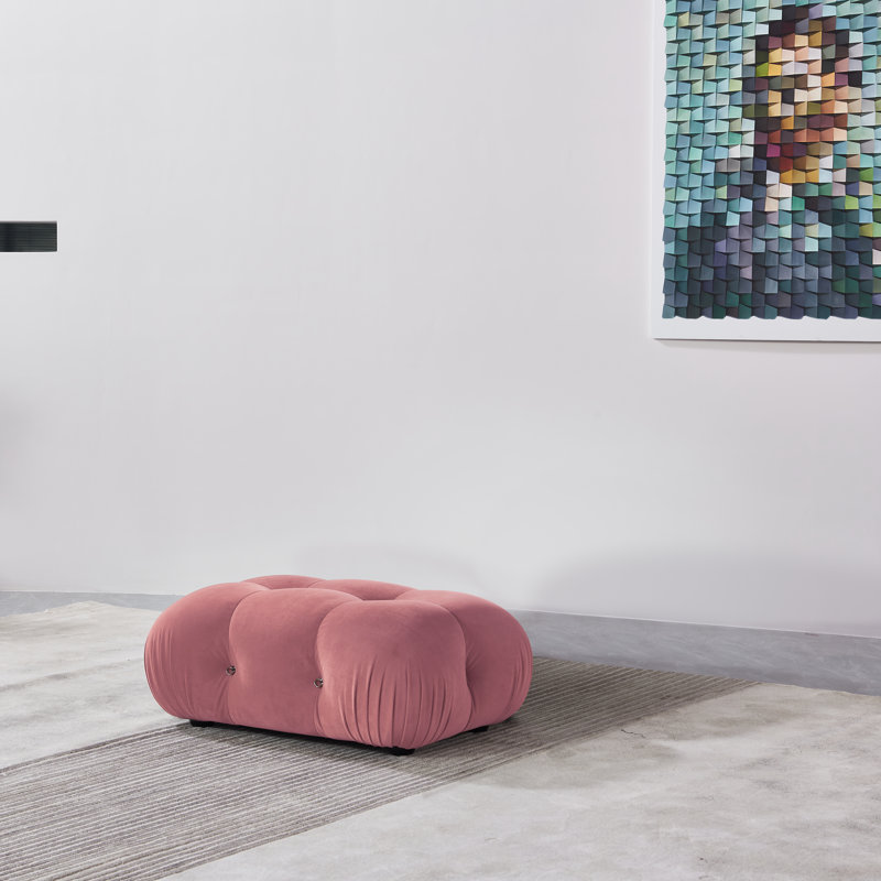 Repose-pieds Damion, Velours rose