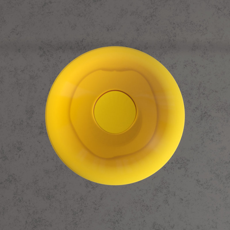 Moonbeam Handmade Ceramic / Porcelain Table Vase, 5.5" H x 9.75" W x 9.75" D