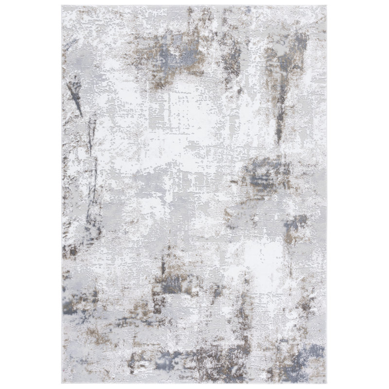 Slate Performance Abstract Rug, Rectangle 9' x 12'