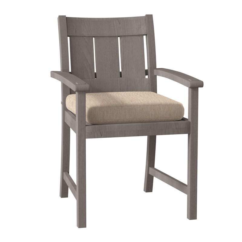 Chaise avec accoudoirs Croquet, Pas de soudure, Teck huître, Toile sable