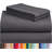 Luxclub 4 PC Dark Gray King Silky Soft Cooling Extra Deep Pocket Performance Sheet Set-123418262-123418263