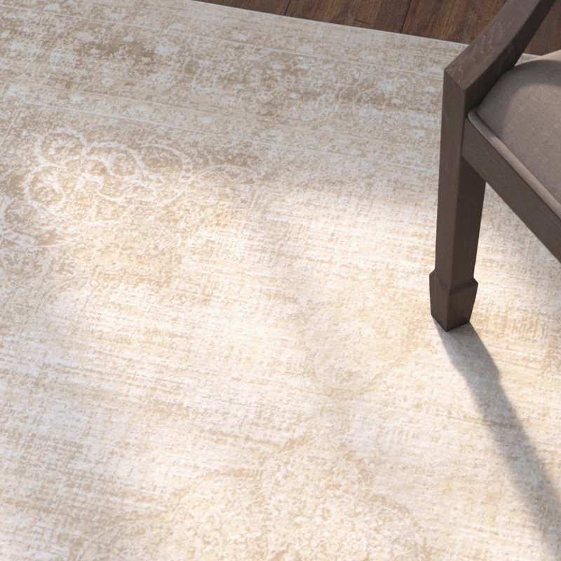 Evanoff Oriental Cream Area Rug, Rectangle 7'6" x 10'6"