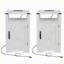 Ensemble de 2 tables de chevet blanches de 16 po avec station de charge et rangement, tables de chevet pour la chambre à coucher-128976998-128976999