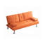 Canapé-lit de bureau multifonctionnel en cuir orange de 67 pouces avec table basse, conception à double pli, postures réglables-1266656558-1255983125-1142100414