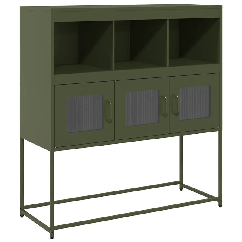 Sideboard 100.5X39x107 Cm Cold-Rolled Steel, Olive Green
