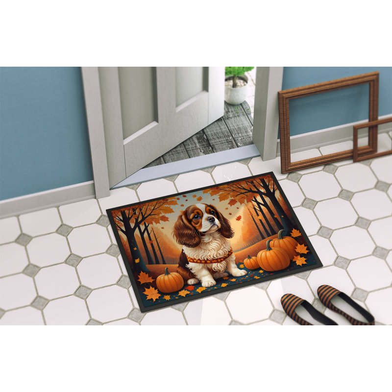 Tapis intérieur ou extérieur Cavalier Spaniel Fall, L 24 po x L 36 po