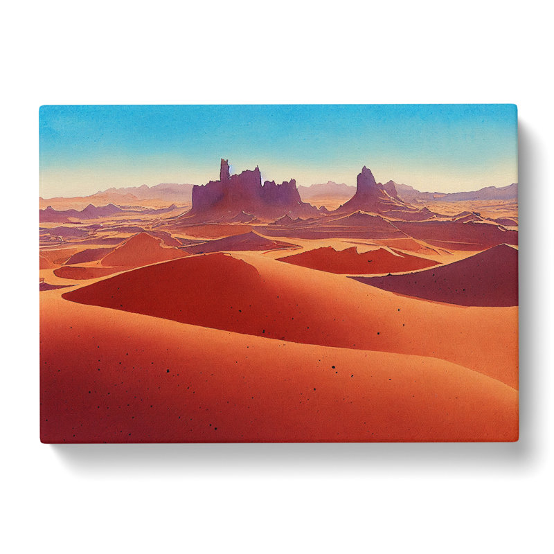 Desert In Watercolour Vol.3 - Wrapped Canvas, 35cm H x 50cm W x 3cm D