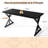 70.87" Modern Farmhouse Ironwood Dining Table (Black)-694387057-694387068