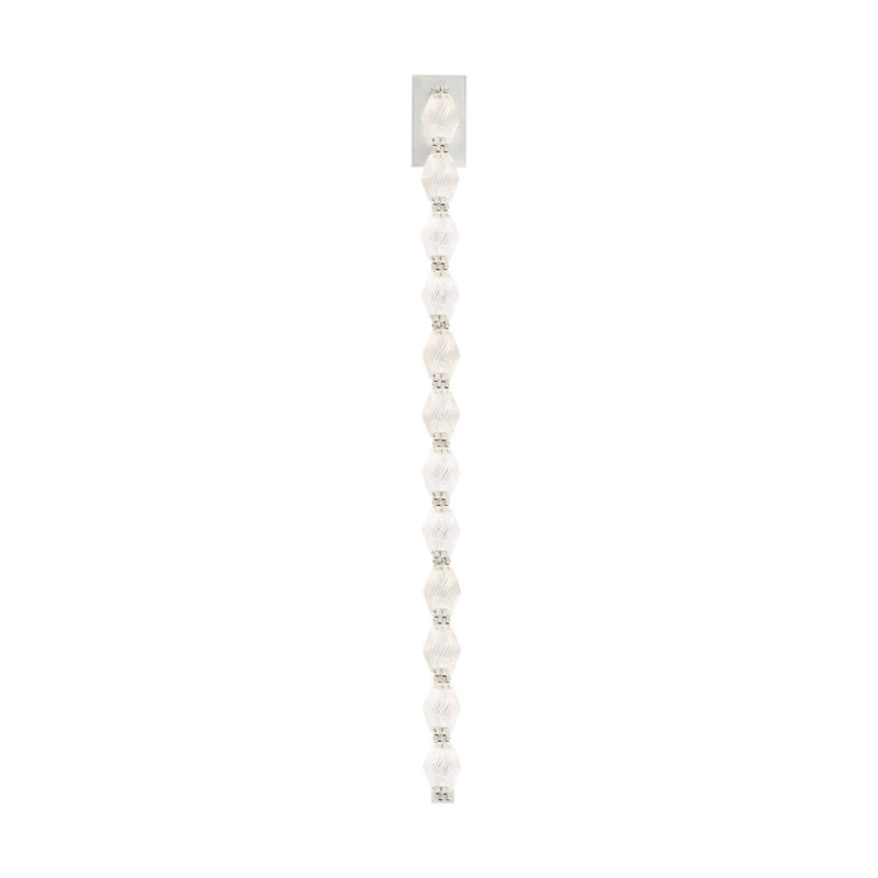 Collier LED Armed Sconce, Polished Nickel, 28"