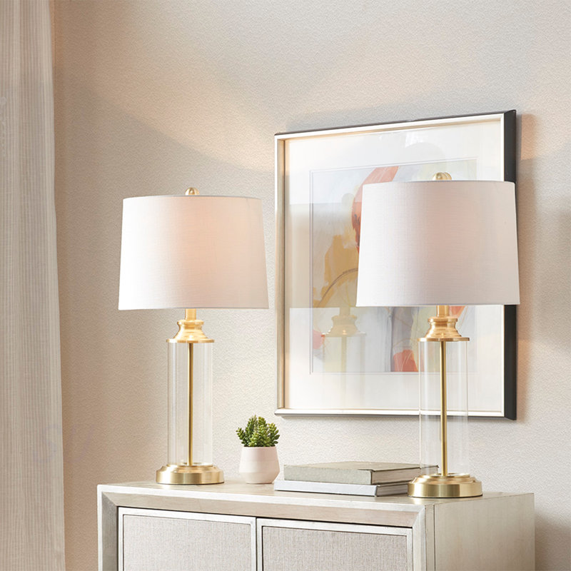 Ensemble de 2 lampes de table en verre
