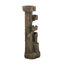 Fontaine décorative à tronc d'arbre à 5 niveaux - 11 po x 13,4 po x 31,5 po - brun