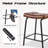 Faux Leather Tufted Counter Stools Set of 12,Yellow Brown-1716378381-1716378374