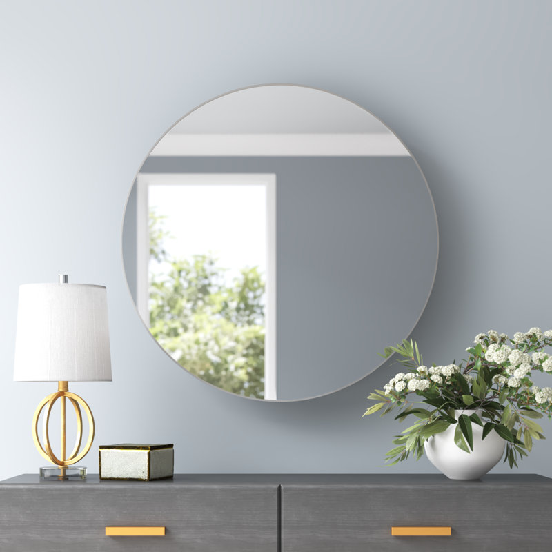Miroir Destefano Essence, 32 po x 32 po, Argent