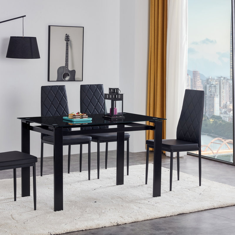 Ensemble de table de salle à manger 5 pièces, table et chaise (ensemble de salle à manger)