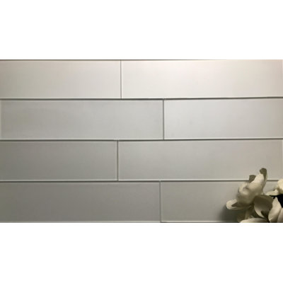 Forever Matte 3 in. x 12 in. Diamond Grade Glass Straight Edge Subway Decorative Kitchen & Bathroom Wall Tile