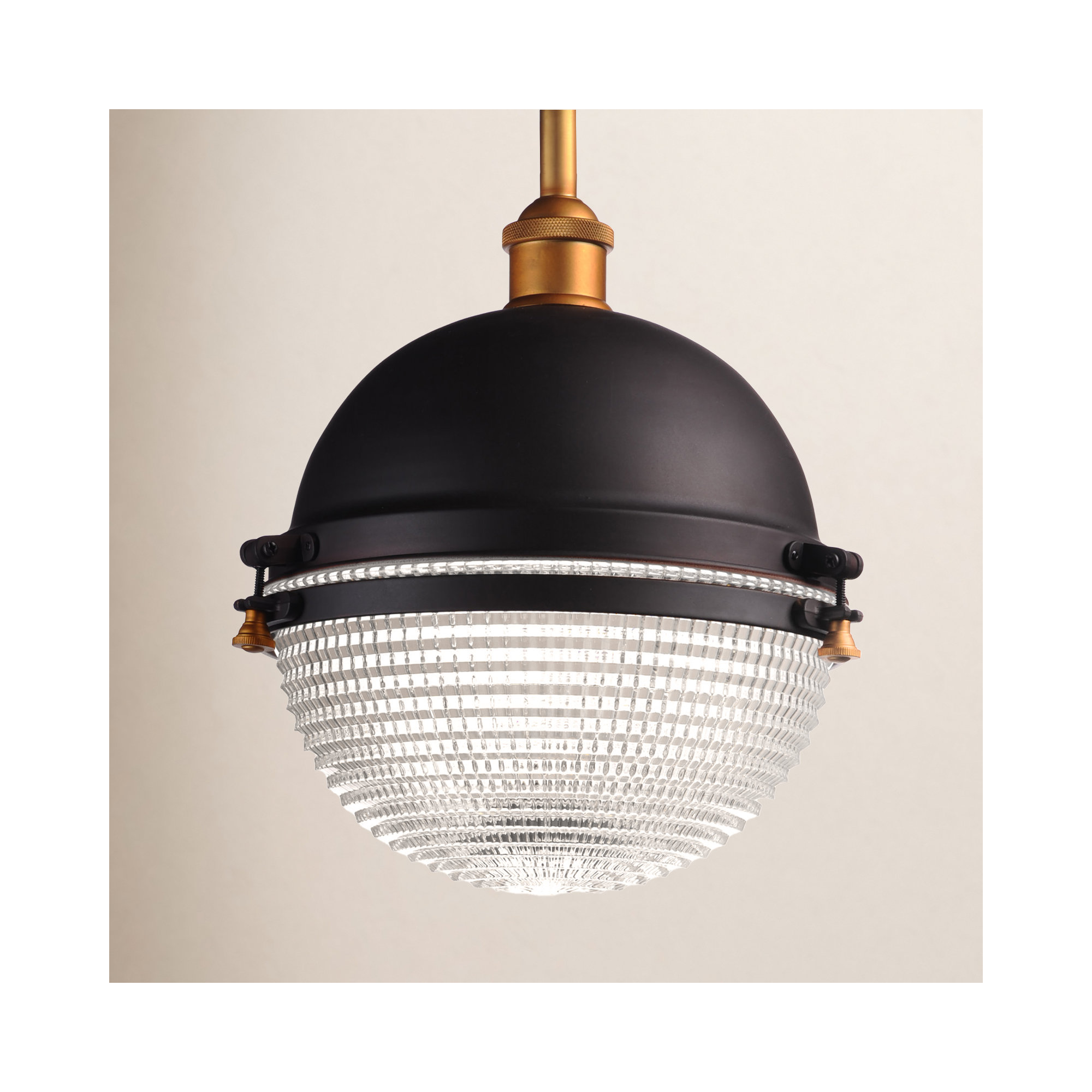 Pepperdine Ribbed Outdoor Metal Pendant