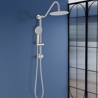 Pomme de douche avec système de douche à main avec pomme de douche à pluie 10 po